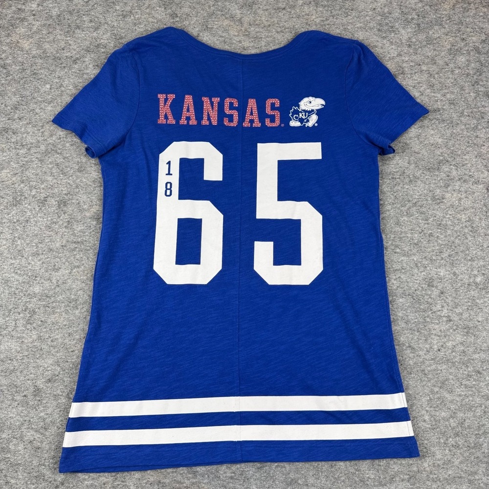 PINK 5th &‎ Ocean Kansas Jayhawks T-Shirt Blue Womens Small S